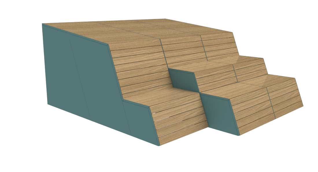 hide and bike minimalismus jednoduchý úložný box Cyklobox a modulární sedací systém, městský mobiliář, průmyslový a produktový design, ing. arch. Pavla Tylichová