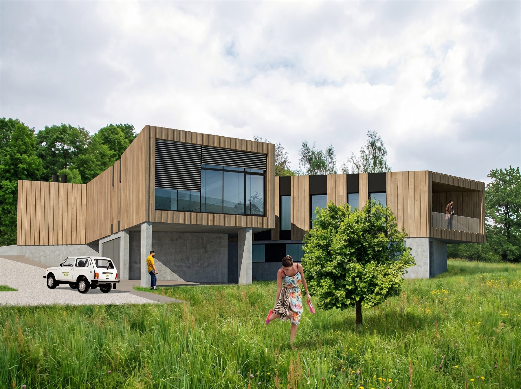 vizualizace Architektonická studie administrativní budovy lesní spravy v Hořicích, ing. arch. Pavla Tylichová