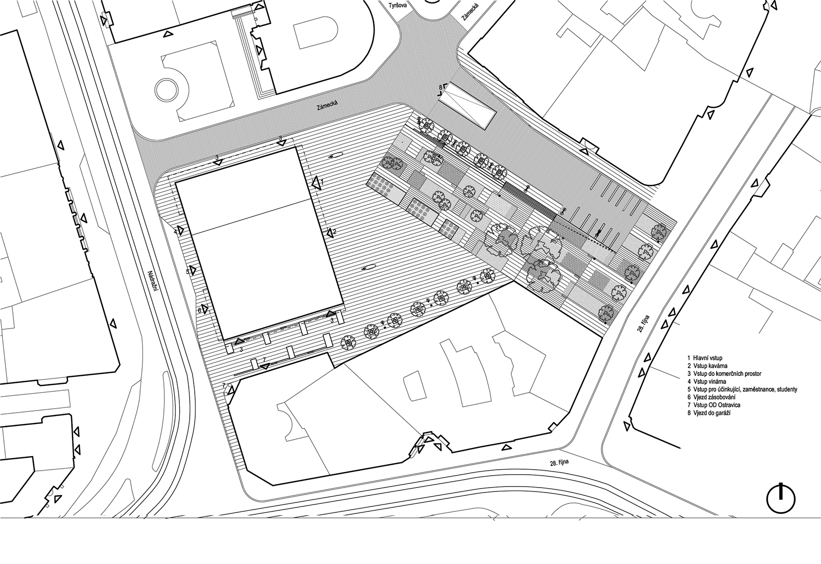 Moravskoslezský dům pro umění a kulturu situace Architektura, projekt