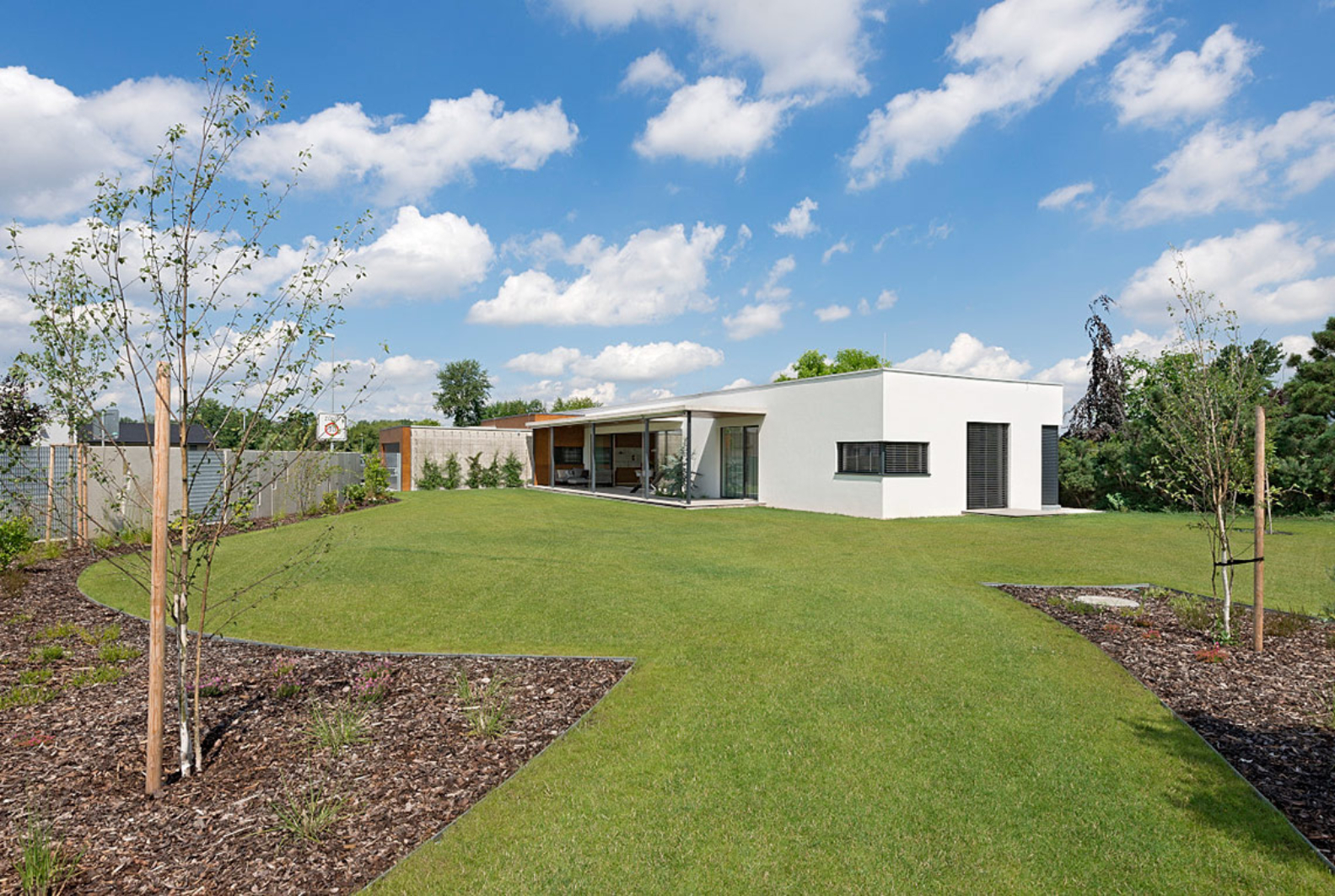 Architektonický návrh a realizace rodinného domu v Pardubicích. Zahrada