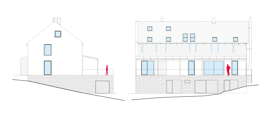 Pohledy rekreační chata v Rokytnici, architektura, návrh, strudie rekonverze stolařské dílny